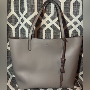 Kate Spade Leather Tote with Bow Accent